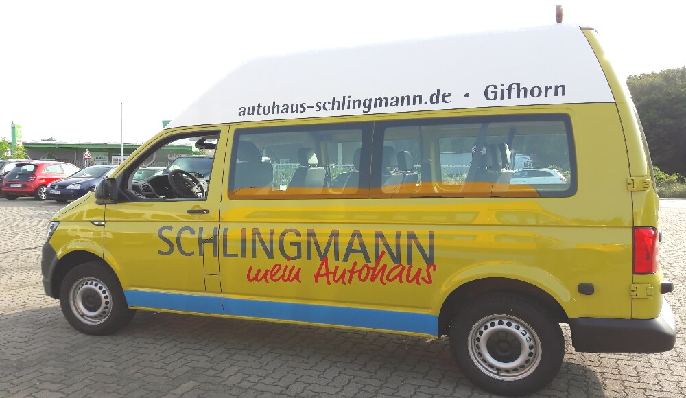 Fahrzeugbeschriftung Kleinbus